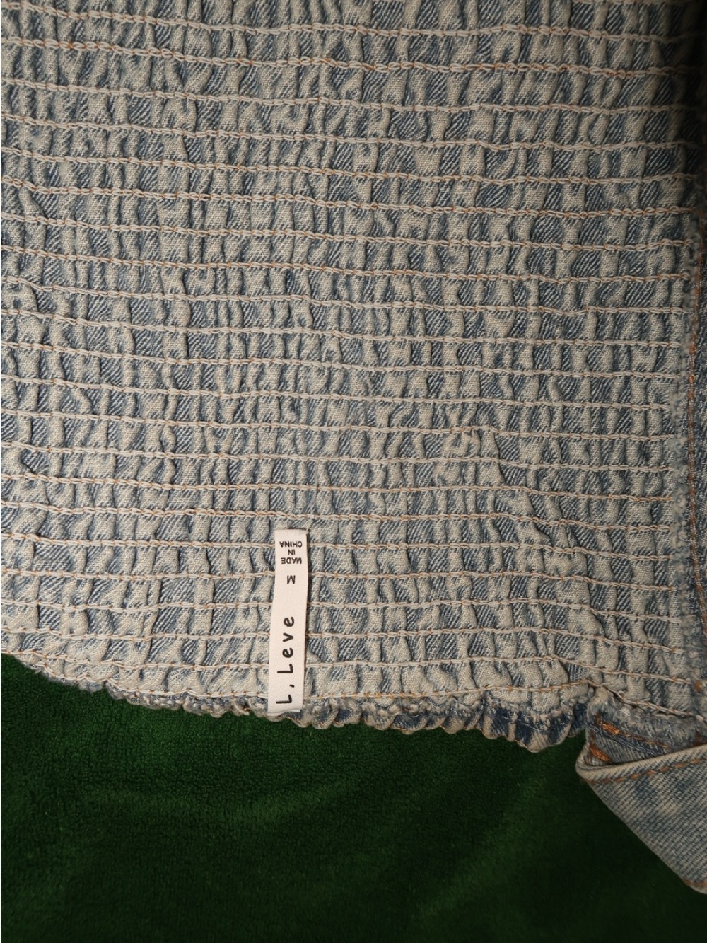 Light Blue Denim Corset-Style Jeans Top - Picture 8 of 8